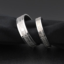 1Pcs Classic Titanium Stalen Ring Elektrocardiogram Golf hartslag Ring Bruiloft Koppels Ringen Bijouterie voor Man of Vrouw