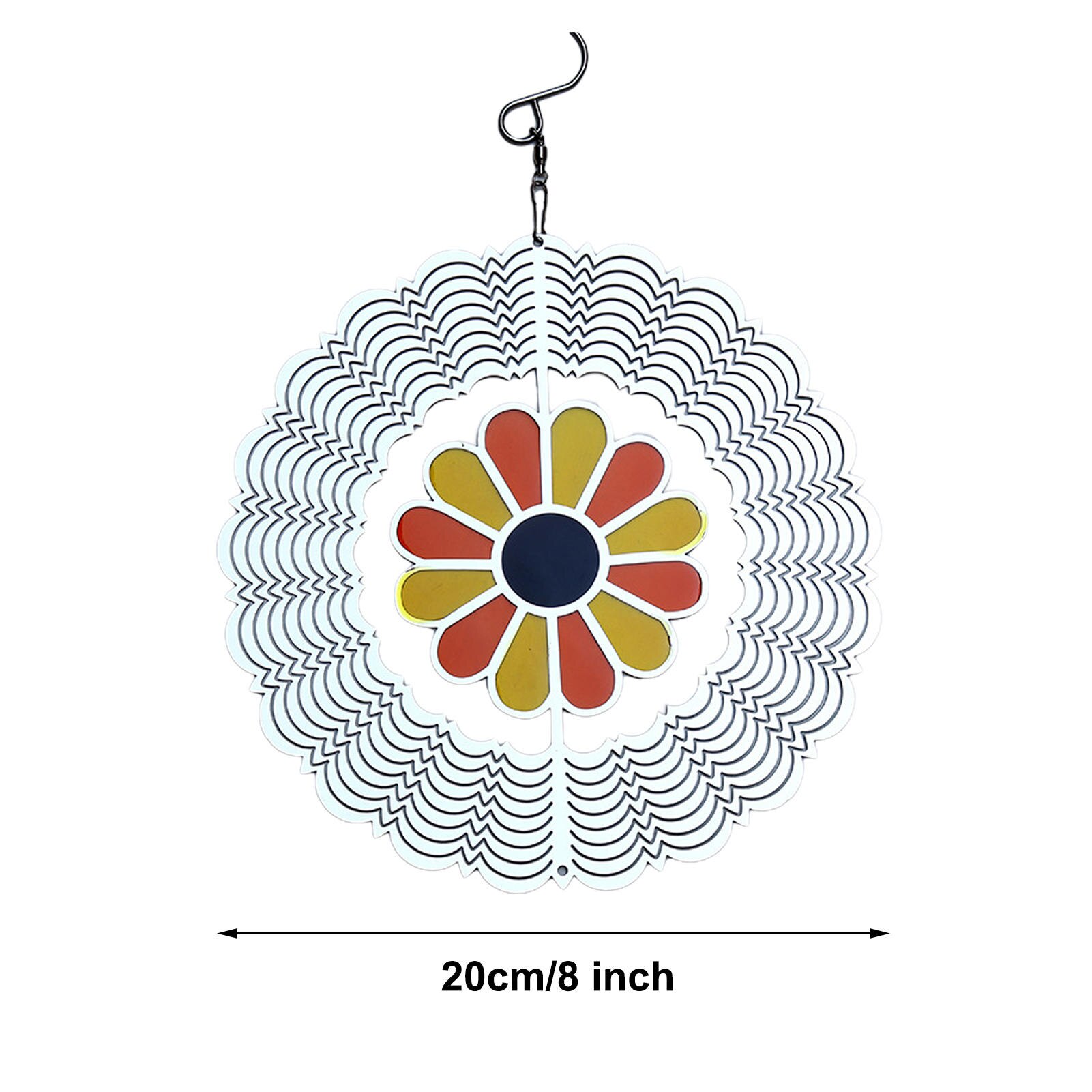 Spinner de viento de 8 pulgadas, colgante brillante de sonido de Metal 3D para , se puede colgar al aire libre en jardines, balcones y interiores: B