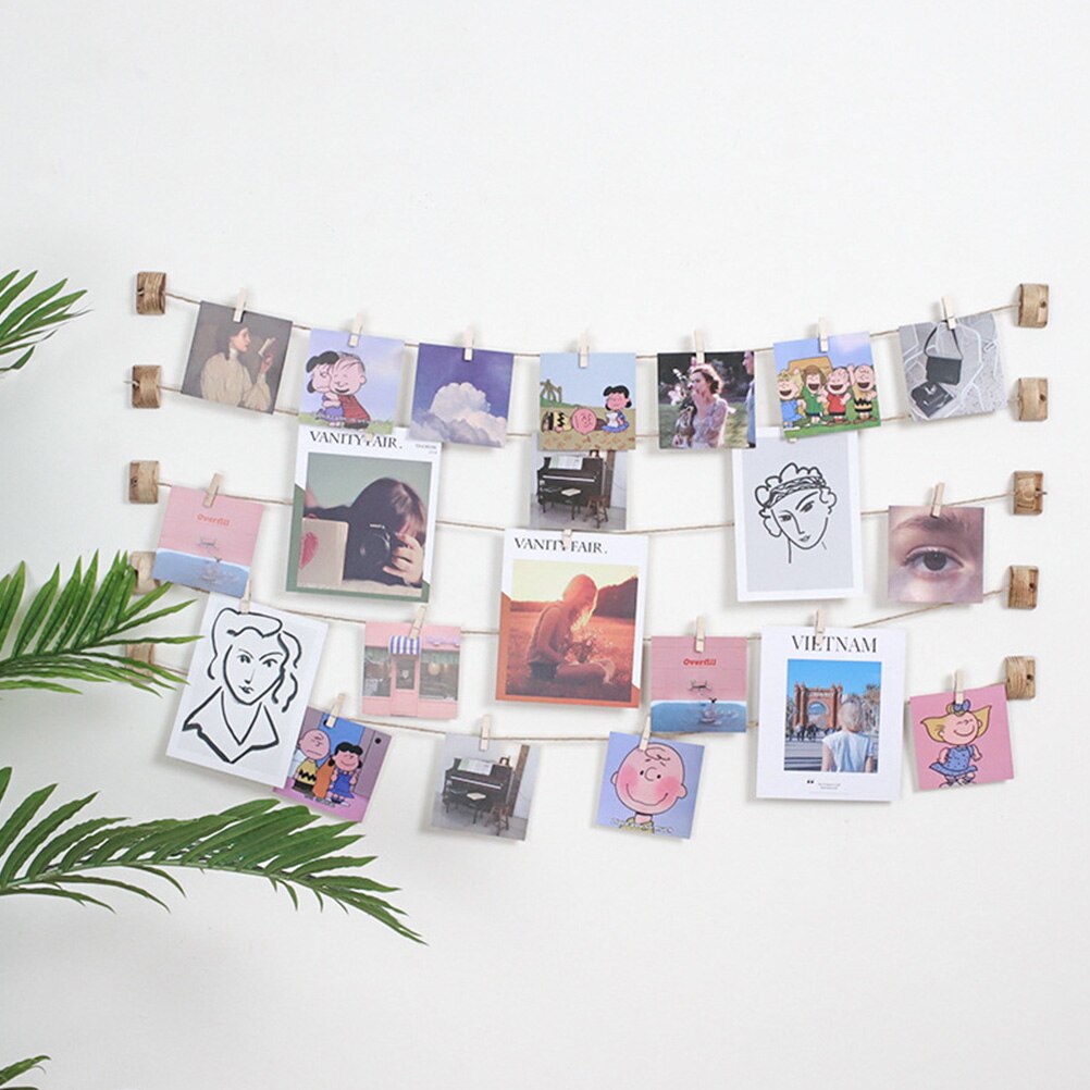 1 Set Hanging Photo Display DIY Picture Frames Collage Room Wall Decoration