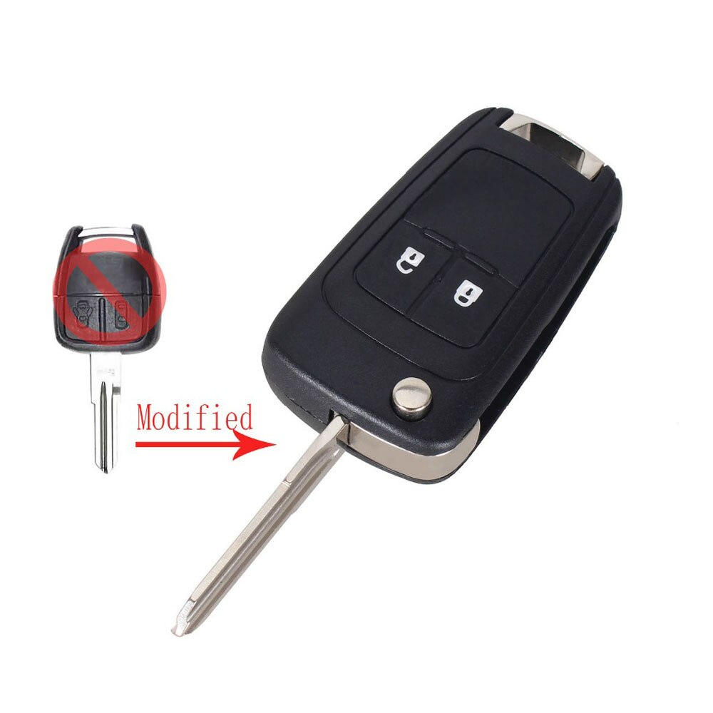 KEYYOU 2/3 Buttons Modified Flip Remote Car Key Shell For Chevrolet Cruze Aveo Auot Key Case Right/left YM28/hu43 Blade: 2BT Left Blade