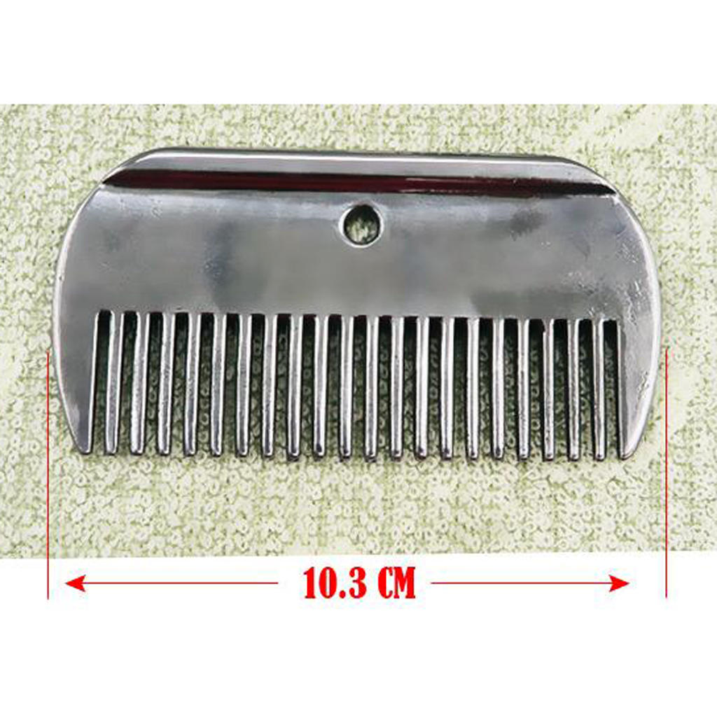 Stainless Steel Rustless Pony Horse Grooming Comb Equestrian Tools