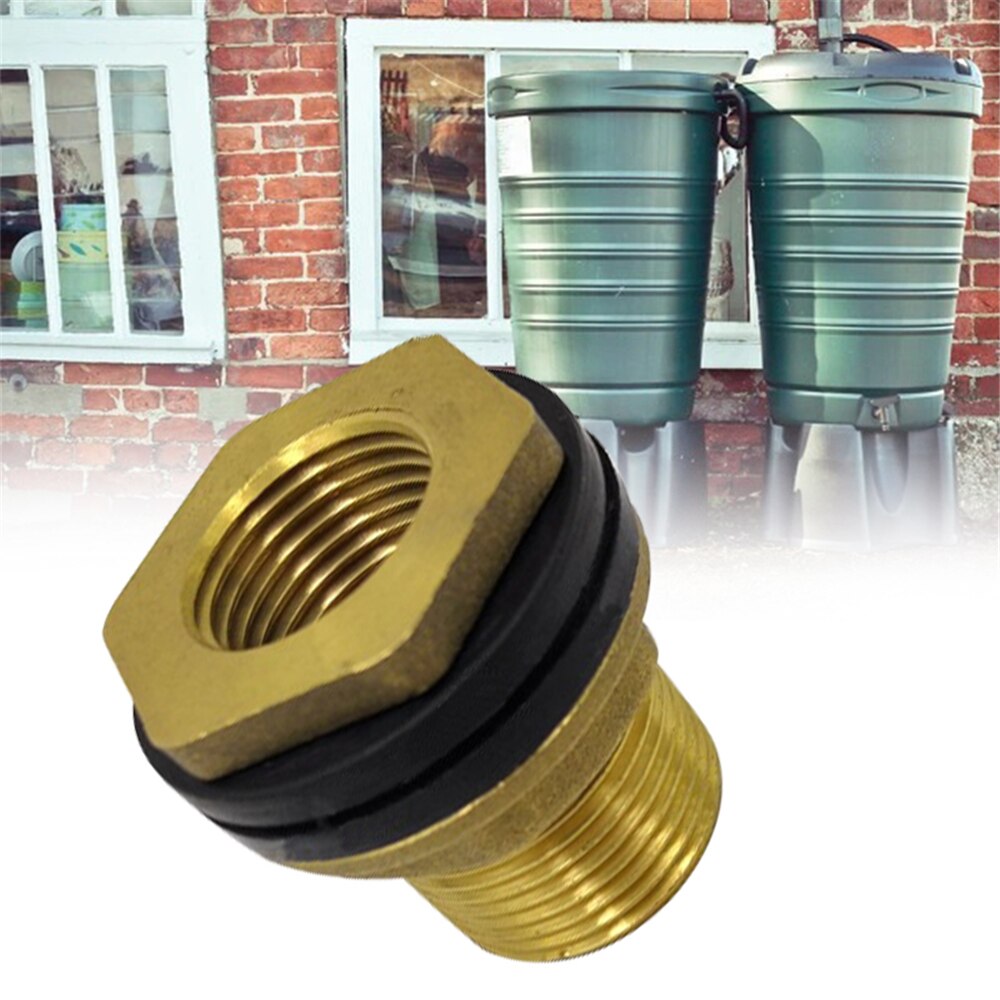 Water Tank Connector 1/2" To 3/4" Copper Joint Fittings Fish Tank Drainage Male Female Diameter Connector Threaded Bulkhead Part