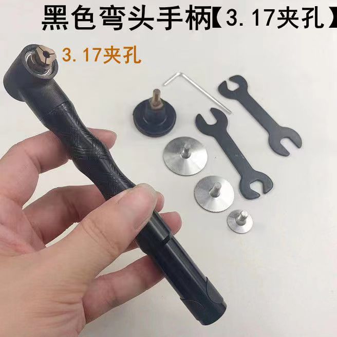 90d graden handstuk voor foredom motor hoekslijpmachine flexibele as slijpmachine maalmolen slijpmachine 90d elleboog graveerpen 2.35/3.0/3.17mm: Felgeel