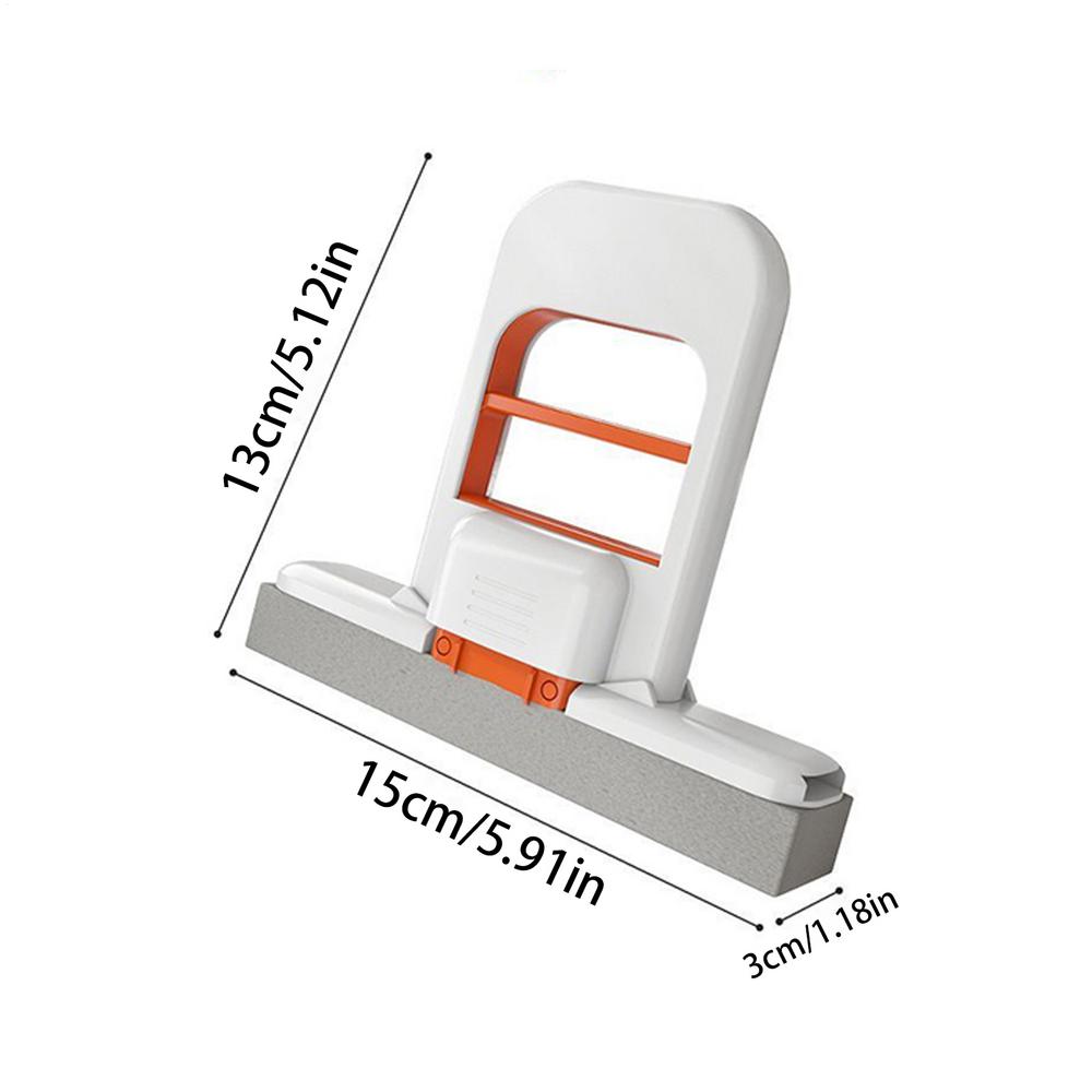 Portable Mini Cleaning Mop Small Desktop Cleaning Short Handle Mop With 3 Replacement Sponge Heads Housekeeping Tool For Corners: Orange