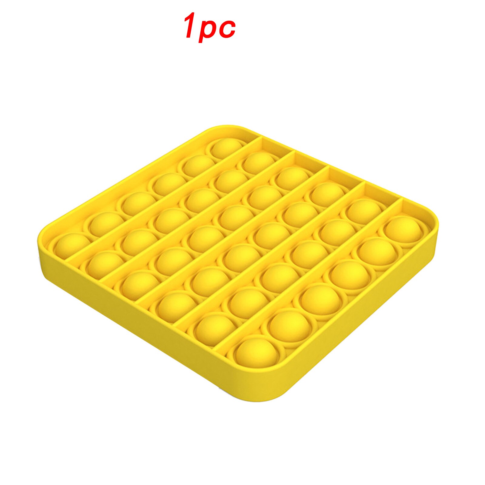 1-4pcs Antistress Toys Bubble Popping Game Push Fidget Sensory Toy Funny Adult Kids Reliver Stress Toys Silicone Autism Special: Yellow 1pc