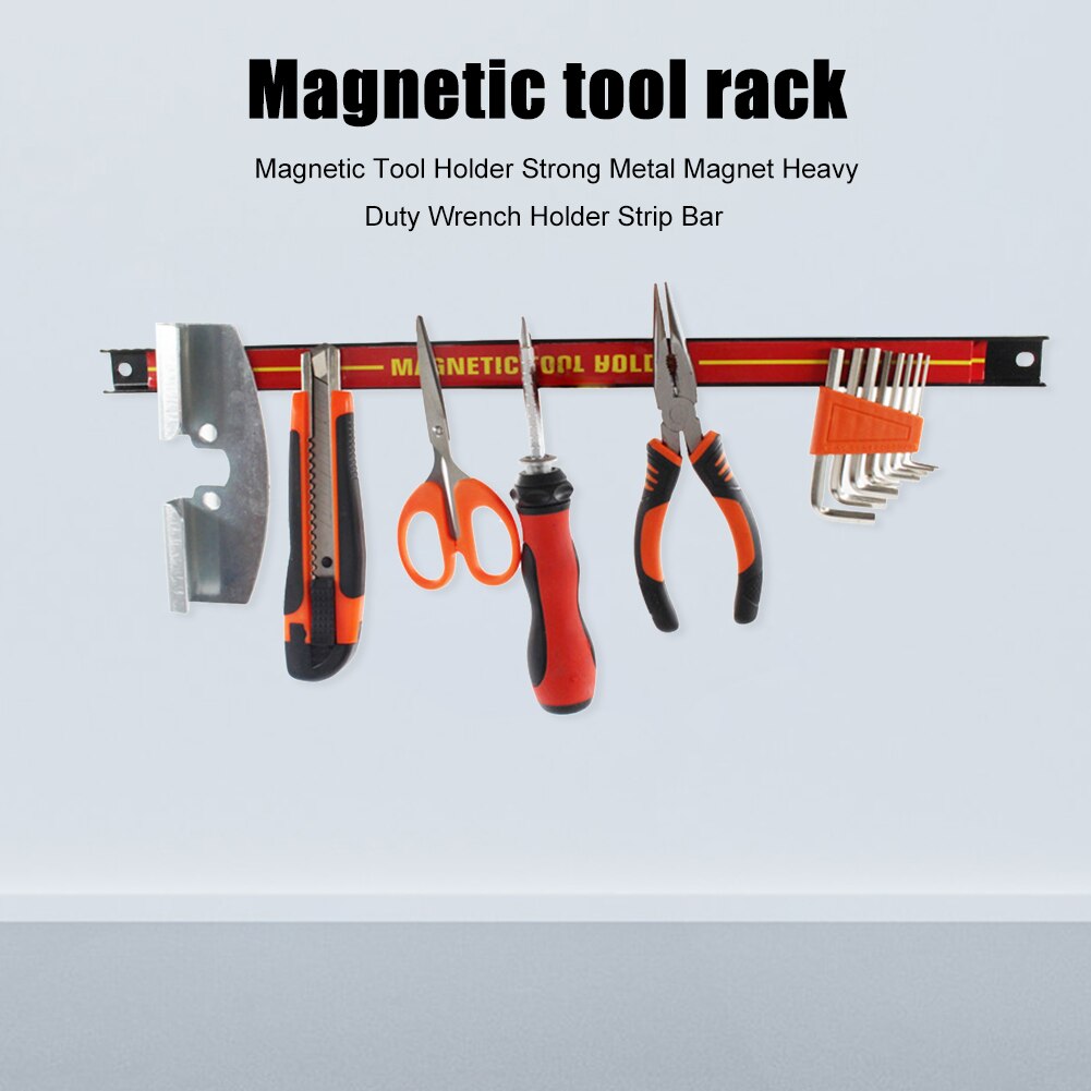 Magnetic Tool Holder Strong Metal Magnet Heavy Duty Wall Holder Strip for Screwdriver Wrench Storage Organizer