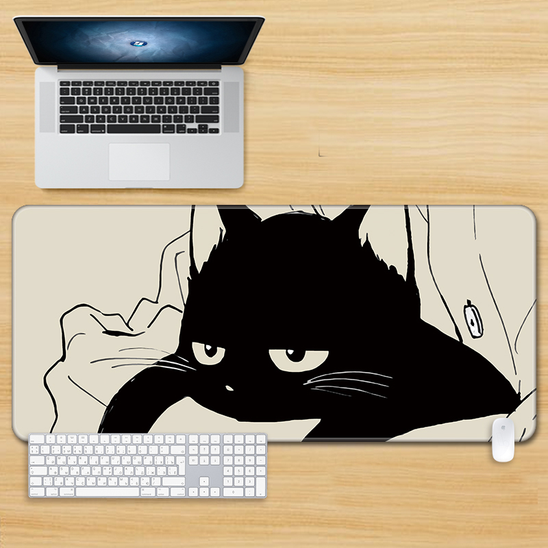 Süßes Mauspad, Kunst, Kawaii-Katze, Computer, XXL, Tastaturmatten, großes Spielen-Mauspad, Schreibtischunterlage, PC, Gamer, Büro, Zuhause, Tisch, Mauspad