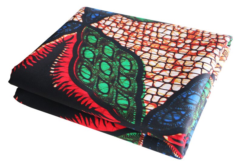 Tela estampada de algodón de , vestidos africanos de Ankara para de boda, trajes de 6 yardas x cm, novedad de 115: Color3