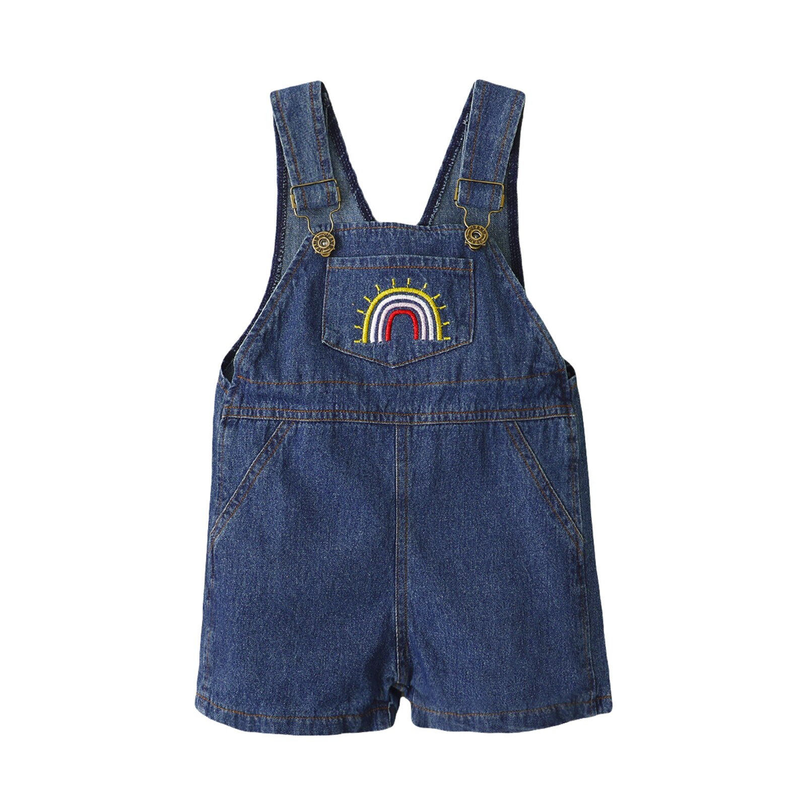 Mode Peuter Kinderen Baby Meisje Mouwloze Backless Strap Denim Overall Romper Jumper Casual Broek Zomer Kleding
