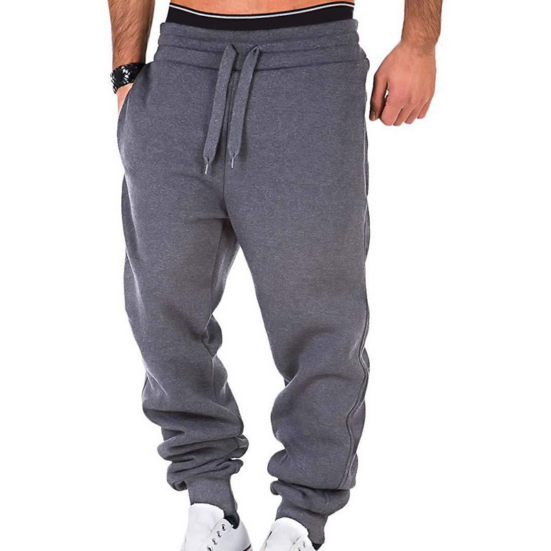 Mannen Broek Mode Heren Joggingbroek Broek Joggers Mannen Sport Fitness Broek Mannen Casual Sport Losse Broek: dark gray / M