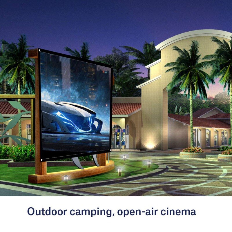 120 Inch 16:9 Portable Projector Screen HD Folding,Indoor Outdoor Movie Screen Gaming Office Home Cinema
