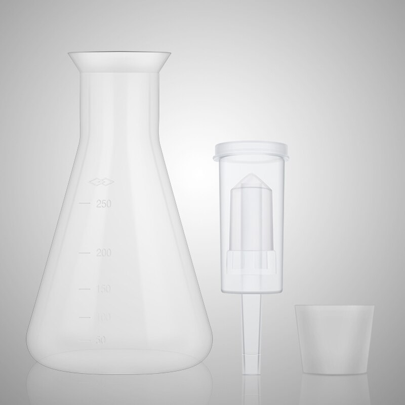 Erlenmeyer Flask Yeast Starter Kit, 250ml Narrow Mouth Plastic Flasks-Erlenmeyer with Fermentation Air Lock &amp; Silicone Stopper