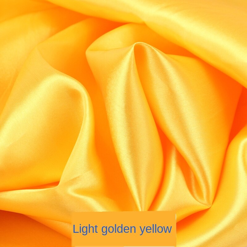 Stof Voering Zijde Satijn Kleur Butyl Zijde Geschenkdoos Lieb Handgemaakte Diy Tafelkleed Gordijn Decoratie 100X150Cm Haar wrap Party: light yellow