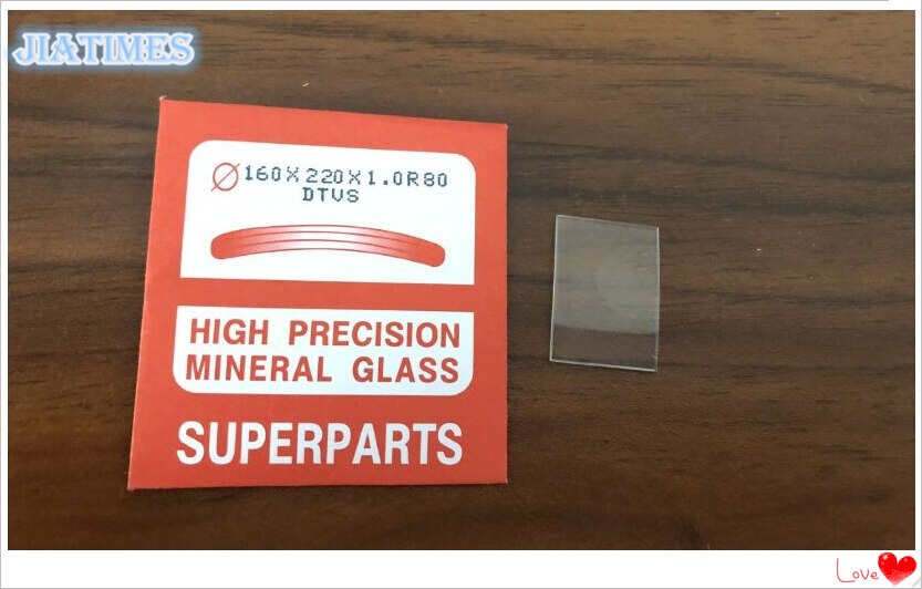 30 pièces blanc minéral verre montre cristaux incurvé rectangulaire 1.0mm épaisseur pour la coupe