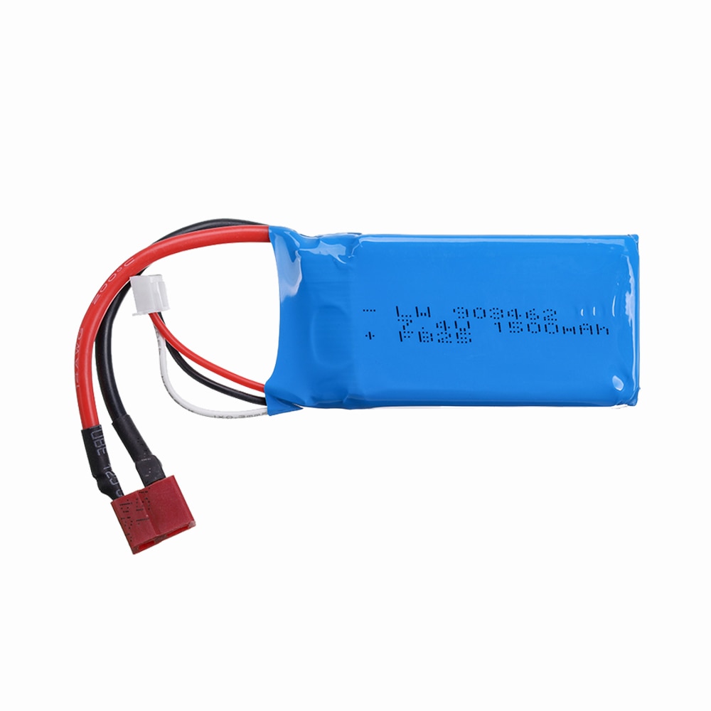 Mise à niveau de 7.4v batteries lipo 1500 2s pour wltoys  a959-b  a969-b  a979-b  k929b rc desert truck car, pièces de rechange et chargeur: 1 pièce