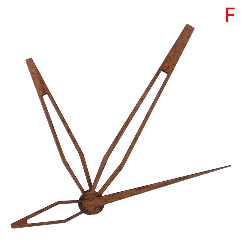 1 set houten wijzers diy wandklok wijzers 10 12 inch klok walnoot houten naald kwartsklok vervangende onderdelen accessoires: F