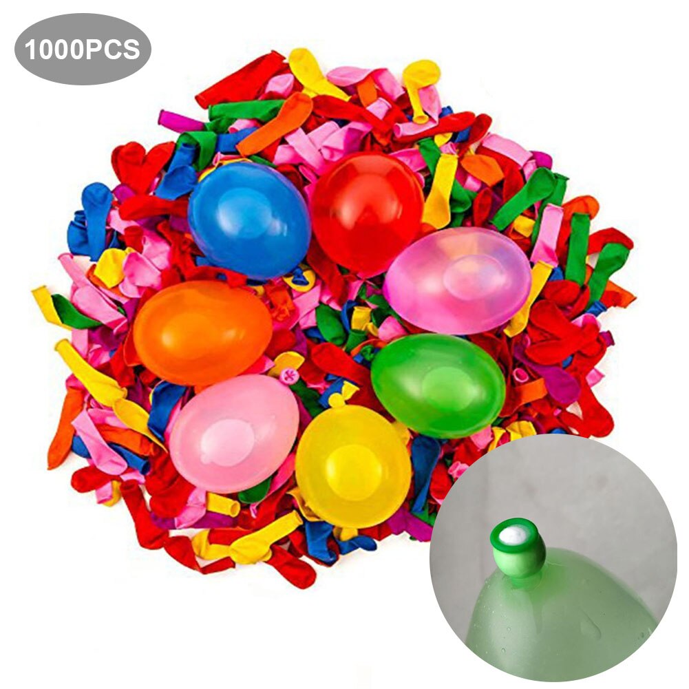 1000Pcs Kleurrijke Water Ballon Handig Water Bubble Bal Set Met Schuim Voor Kinderen Volwassenen Zomer Water Ballon