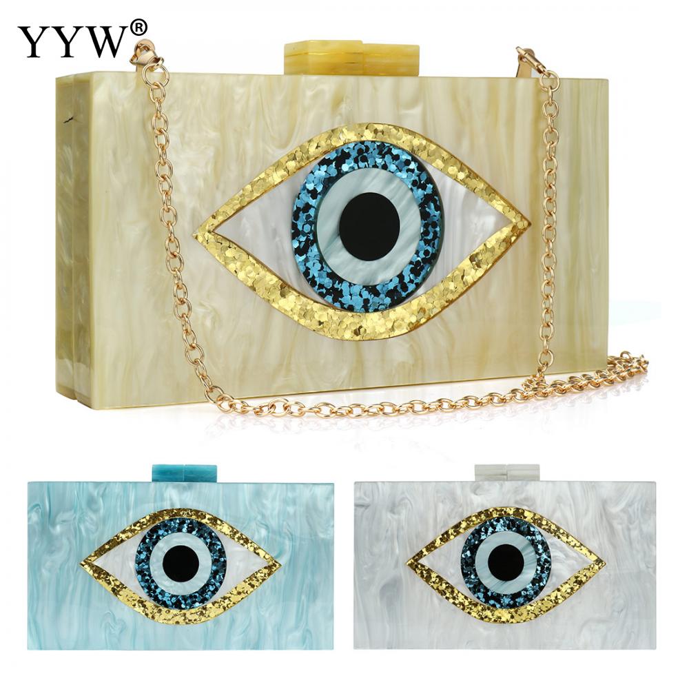 Acryl Clutch Bag Vrouwen Cartoon Eye Avondtasje Mode Vrouwelijke Clutch Portemonnees Party Lady Schoudertas