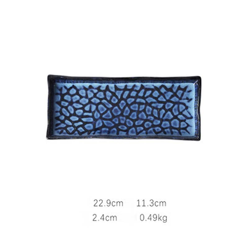 Oven Keramische Vierkante Plaat Taart Plaat Westerse Steak Plaat Lade Rechthoekige Plaat Sushi Plaat Sashimi Plaat Dessertbord: C