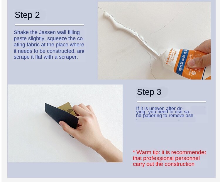 Innere Mauer Reparatur Einfügen Anti Mehltau Riss Nagel Loch Reparatur Kitt eins Weiß Reparatur Einfügen Haushalt wasserdicht und leicht zu benutzen