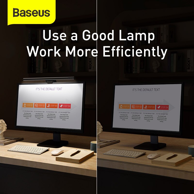 Baseus Screen Opknoping Licht Bureaulamp Computer Laptop Licht Tafellamp Voor Lcd Monitor Lamp Studie Leeslamp