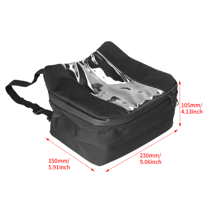 Waterproof Motorcycle Front Handlebar Bag Transparent Touch Screen Navigation Storage Bag Pouch for Electric Bike Scooter