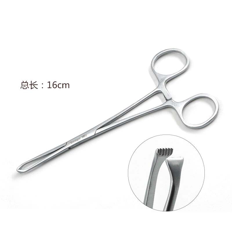Pinzas para dientes de Alice Rat, instrumentos quirúrgicos ortopédicos para mascotas, pinzas para tejidos, pinzas cervicales, pinzas uterinas: Pizarra cepillada