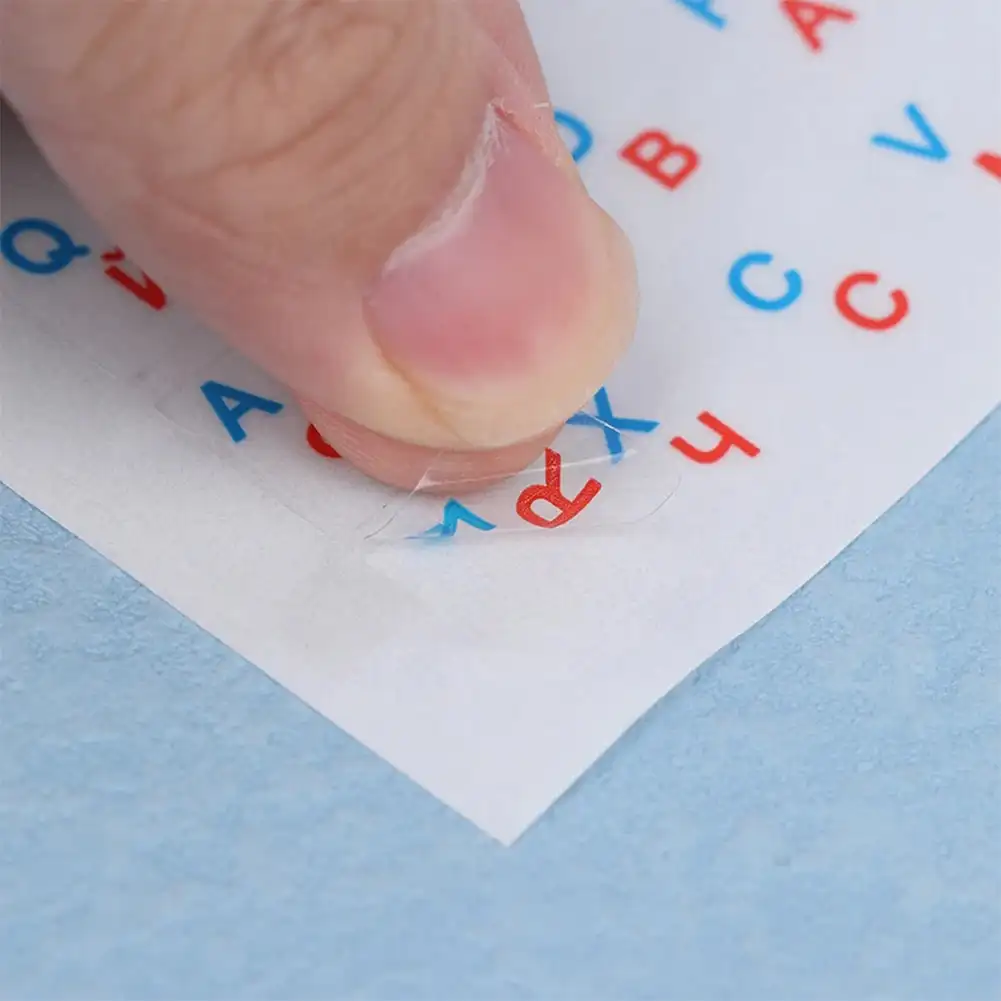 Naklejki na klawiaturę ukraińską czarne/przezroczyste tło białe/niebieskie czerwone litery język ukraińnarty robić uniwersalnych akcesoriów robić laptopów PC