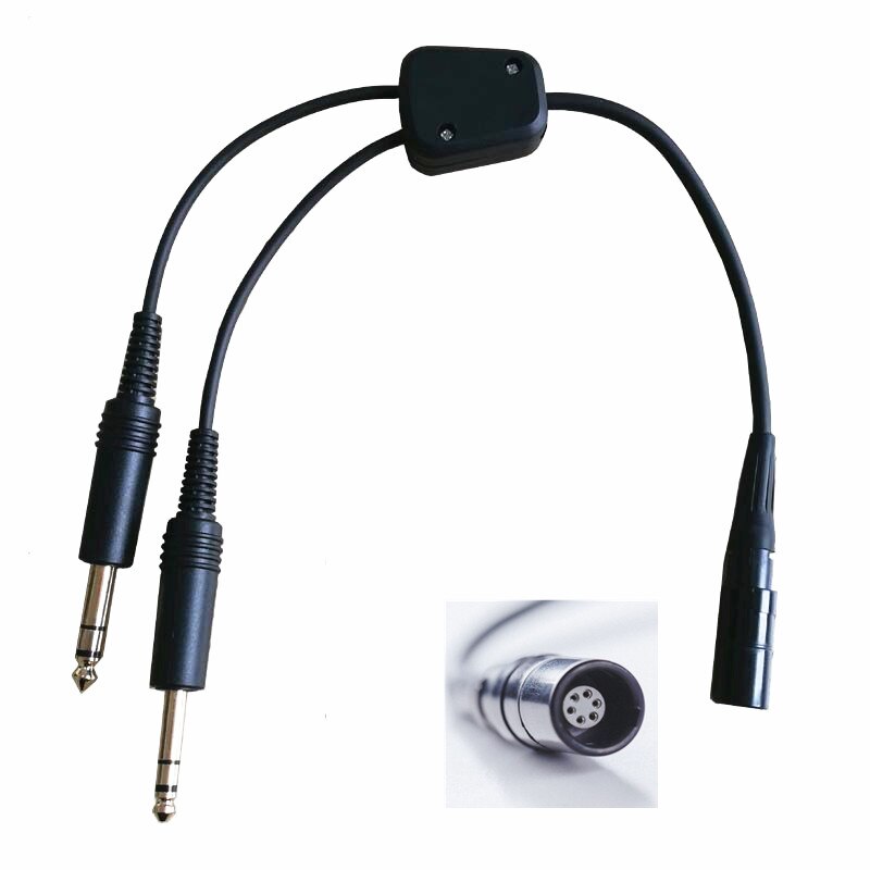 Bose  a20 lemo 6 pin til general aviation twin plugger adapter luftfartshodesett
