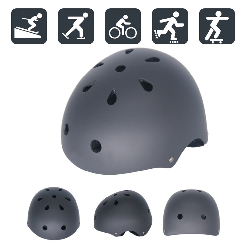 Kids Bike Helmet, Adjustable Multi-Sport Safety Cycling Skating Helmet for Toddler Boys Girls: Black / 55-57cm