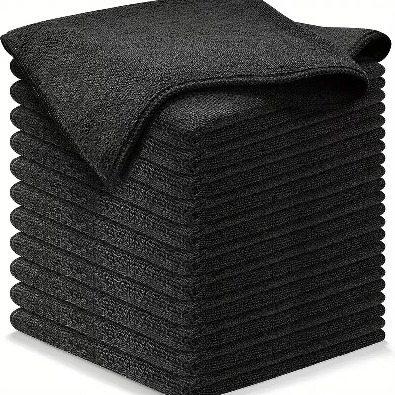 Toallas de limpieza de coche de microfibra gruesas, suaves, de secado rápido, espejos de ventanas, trapos de limpieza, paños de limpieza de doble capa para el hogar, 10/5/3/1 Uds.