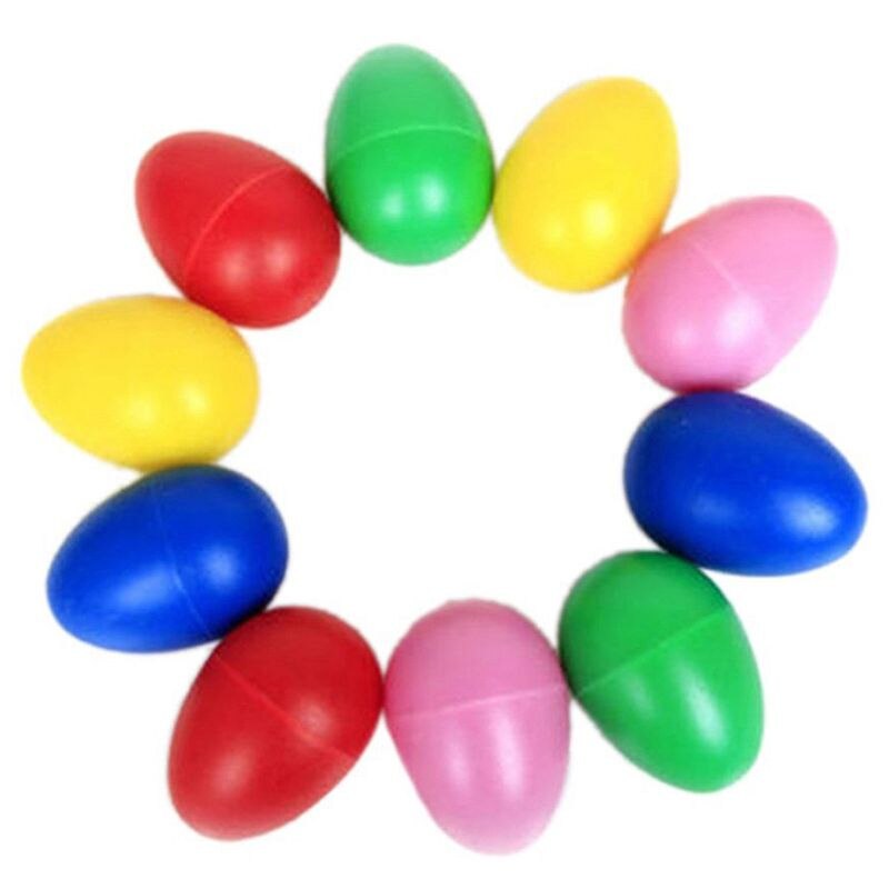 10 Pack Plastic Percussie Muziekinstrument Speelgoed Ei Maracas Shakers