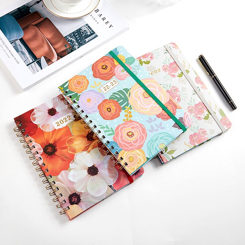 2022 A5 Planner/Calendar Notebook Diary Weekly Agenda Goal Habit Schedules Organizer Stationery For School Office Supplies