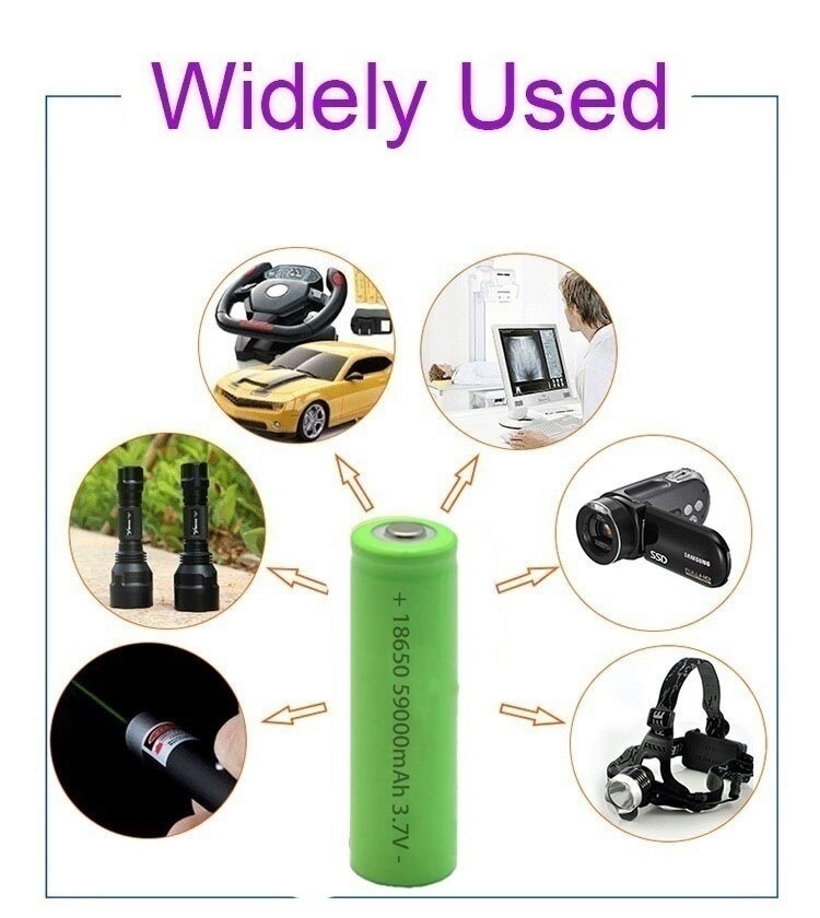1-10PCS 59000mAh 18650 Factory Directly 3.7V High-capacity Lithium Ion Rechargeable Battery for Headlight Flashlight Charge