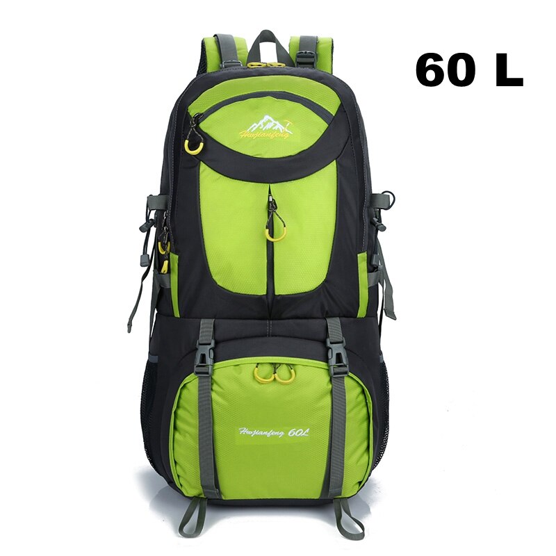 40l \ 50l \ 60 l utendørs turbag stor kapasitet klatreposer jakt bag reise camping tur ryggsekk sports ryggsekk: Grønn 60l