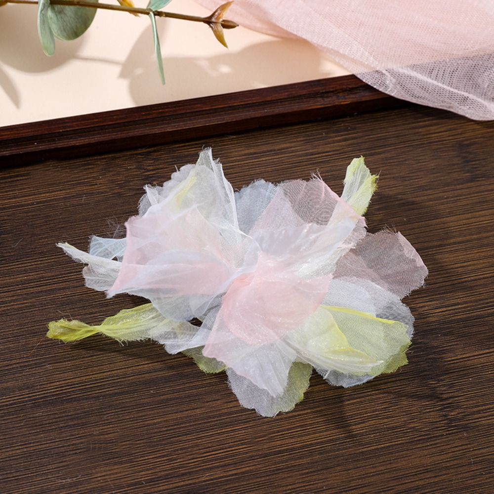 10 Stück künstliche Blumen, 3D-Organza-Blumenapplikationen, Blüzehn, DIY-Bastelarbeiten, Stoffapplikationen, mehrschichtige handgefertigte Stoffapplikationen, Kleiderdekoration: Durcheinander