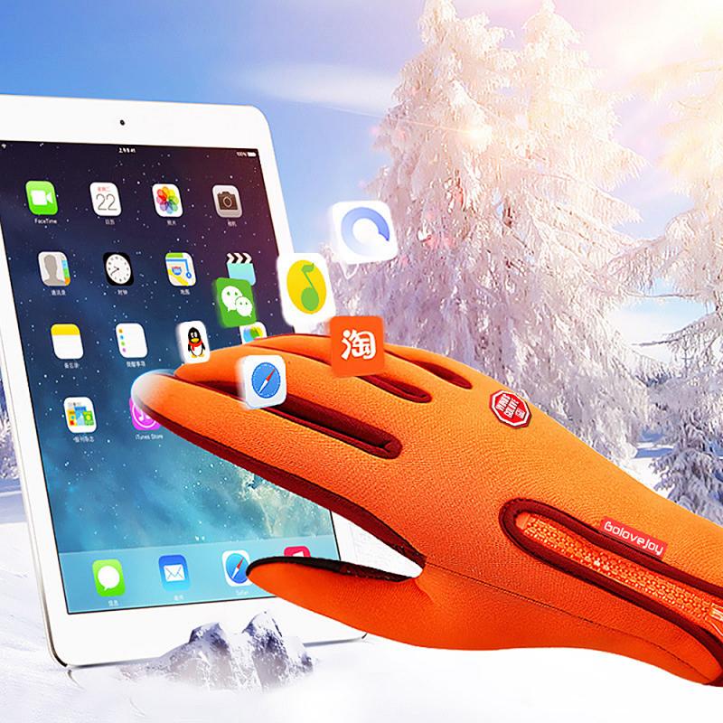 Gloves Outdoor Sport Riding Climbing Skiing Windproof Waterproof Warm Fleece Gloves Touch Screen Full Finger Gloves Bike Glove