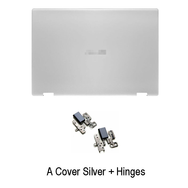 For ASUS VivoBook Flip 14 TP412 TP412U TP412UA Series LCD Back Cover Case Hinges A Cover Silver Blue HQ207045941000 Metal