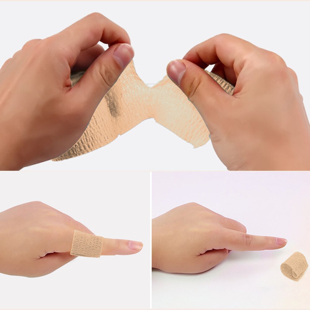 2.5cm X 4m First Aid Elastic Protect Thumb Finger Bandage Stretch Strap Sports Strapping Tape EAB Fabric Self Adhesive Wrist