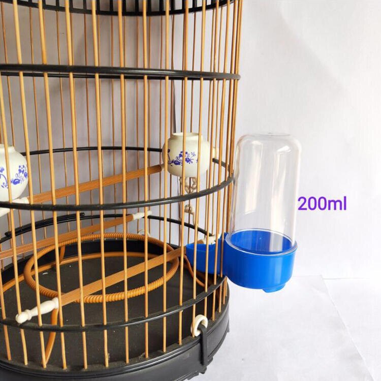 Alimentador de aves de plástico, bebedero automático, bebedero para loro y mascota, tazones para beber, jaula para loro, 1 unidad