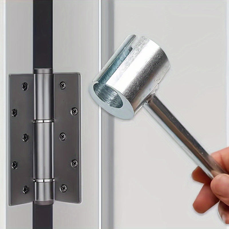 Llave de ajuste de huecos de bisagra, llave de reparación de bisagra de puerta de doble cabezal, llave de ahorro de trabajo para herramientas de reparación de huecos de bisagra para el hogar