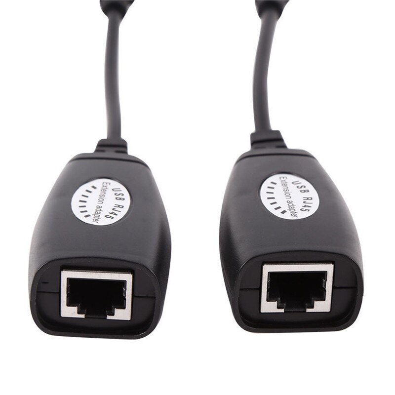 1 Set Black USB to RJ45 Extension Cable USB Type A Male RJ45 Female Cable LAN Adapter Extender Cat5e/6 Network Cables