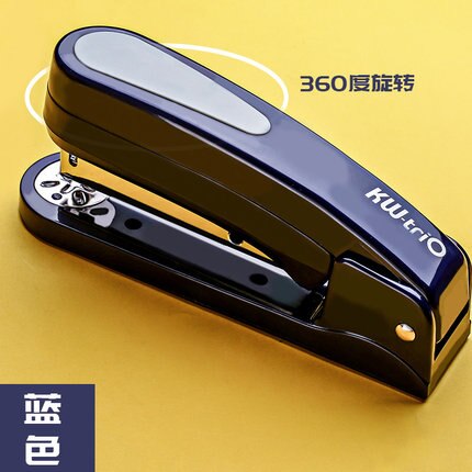 360 obrót ciężki obowiązek zszywacz użyj 24/6 zszywki bez wysiłku długi zszywacz szkolny zszywacz biurowy biuro introligatorskie materiały biurowe: niebieski