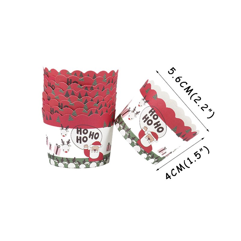 50 st god jul xmas muffins muffins muffin pappersmugg jul hemdekorationer bakkopp muffins omslag dekor år födelse: Stil f