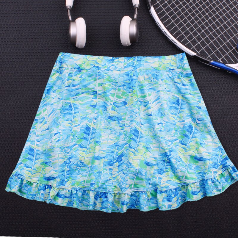 Piger kort kjole høj talje tennis nederdel uniform med sikre shorts. trykte tennis sport nederdele nederdel til kvinder, badminton nederdel