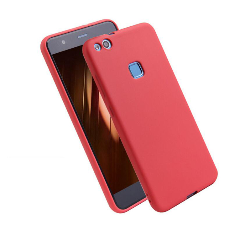 Huawei P10 Lite Silicone Soft Tpu Cover Case Voor Huawei P10lite Crystal Clear En Matte Candy Effen Kleuren Cover Terug case: Huawei P10 lite / Red