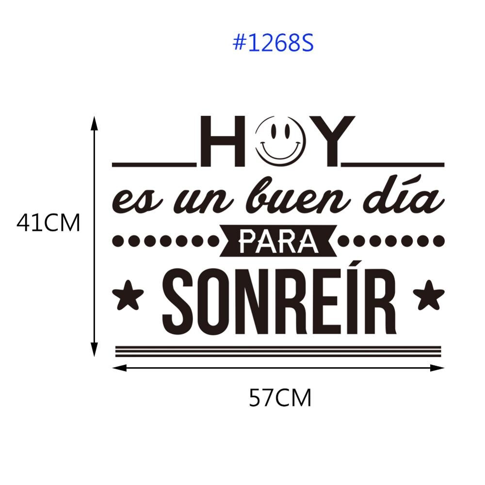 Spanish Motivational Quote Phrase Wall Saying Sticker Art Wall Decor Words Decals Living Room Removable Home Decor Poster: 1268S