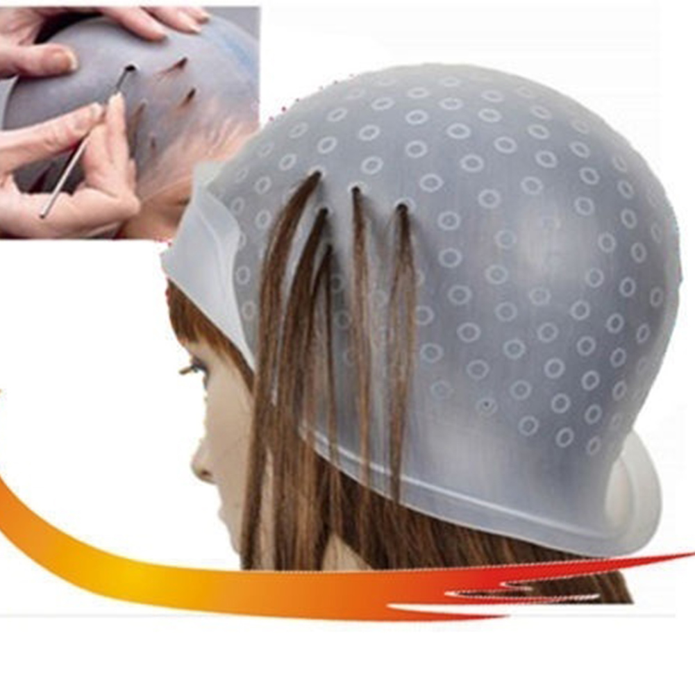 Dye Cap Reusable Silicone Salon Hair Coloring Highlighting Dye Cap With Frosting Tipping Hair Color Styling Tools
