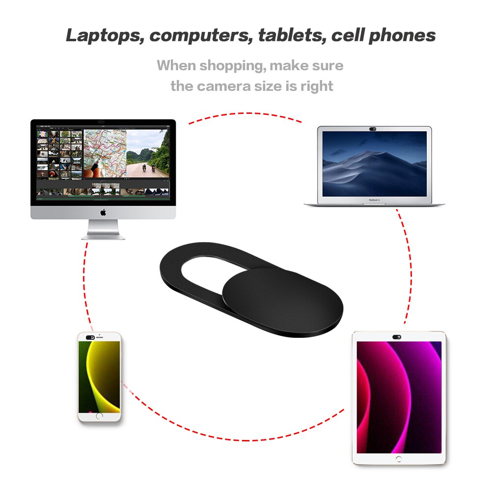 Universal Ultra Thin WebCam Cover Shutter Magnet Slider Plastic Camera Cover For Web Laptop iPad PC Mac Tablet Phone Privacy