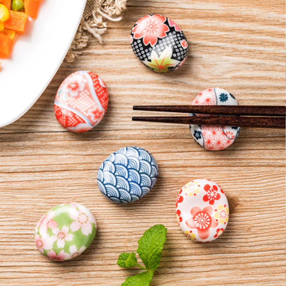 Soporte para palillos chinos japonés, palillos decorativos de cerámica, soporte para palillos, cuchara, tenedor, descanso, utensilios de cocina, vajilla,